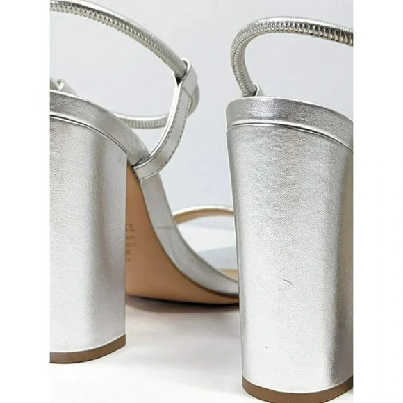 Schutz Women's Pincesa Silver Metallic High-Heel Sandals Size 6.5 B (MSRP $170) - Picture 8 of 12